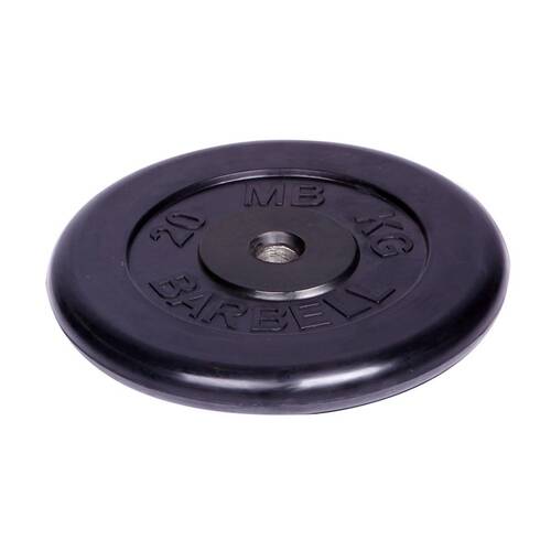 Диск обрезиненный "Barbell" d 31 мм чёрный 20,0 кг, фото 