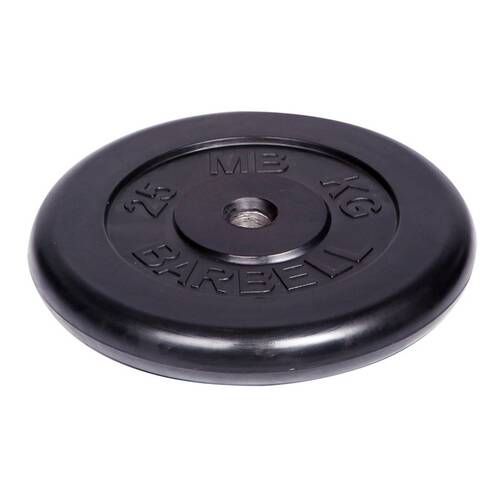 Диск обрезиненный "Barbell" d 31 мм чёрный 25,0 кг, фото 