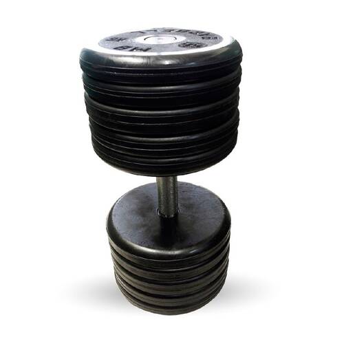 Гантель Barbell 55 кг неразборная классик с вращающейся ручкой хром, фото 