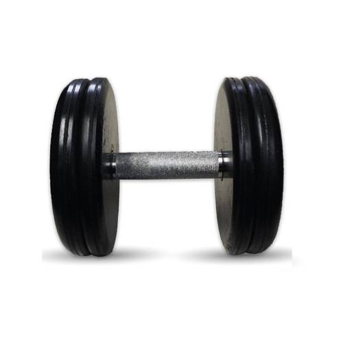 Гантель Barbell 24 кг неразборная классик с вращающейся ручкой хром, фото 