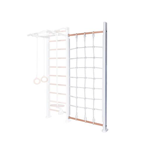 ДСК PERFETTO SPORT "Verticale in legno con rete" bianco-naturale PS-134 Стойка с сеткой, фото 