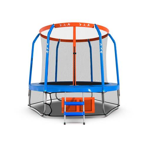 Батут DFC JUMP BASKET 8FT-JBSK-B с внутренней сеткой и лестницей (244 cм), фото 2
