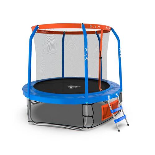 Батут DFC JUMP BASKET 8FT-JBSK-B с внутренней сеткой и лестницей (244 cм), фото 3