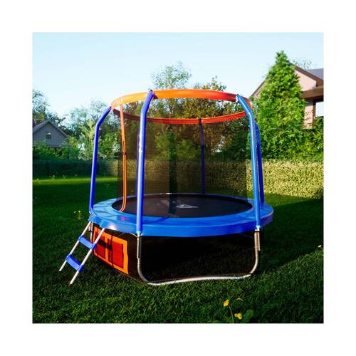 Батут DFC JUMP BASKET 8FT-JBSK-B с внутренней сеткой и лестницей (244 cм), фото 7