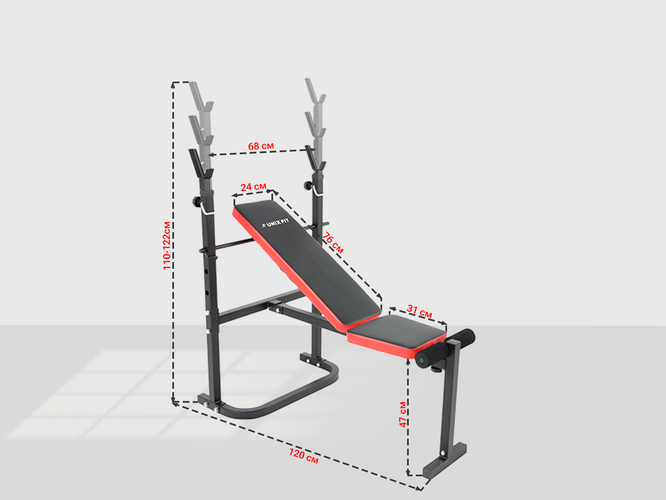 Скамья силовая со стойками UNIX Fit BENCH 120, фото 2