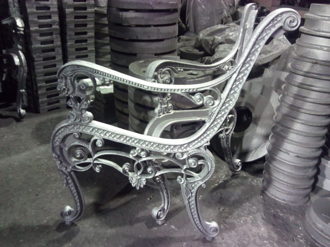 Скамейка Барокко чугун-дуб 2 м, фото 3