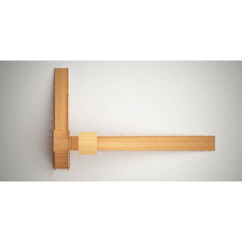 Зимняя деревянная игровая горка Савушка "Зима wood" - 10