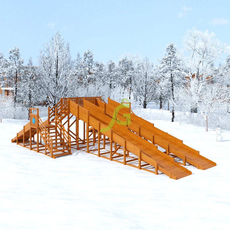 Зимняя горка "IgraGrad Snow Fox", 4 ската, без окраски