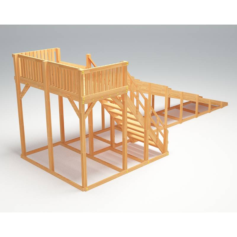 Зимняя деревянная игровая горка Савушка "Зима wood" - 6