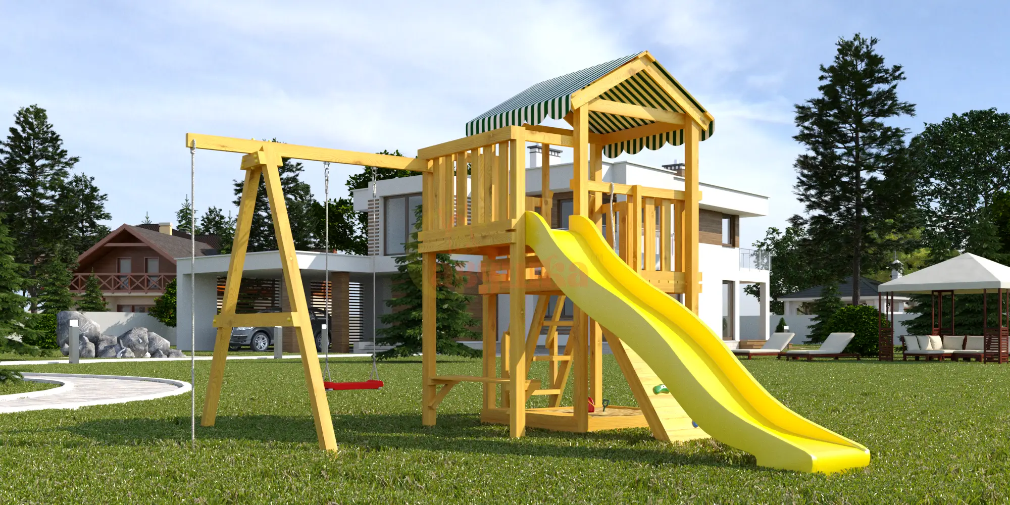 Детская площадка Савушка Мастер 1 ® Plus (горка 3 метра)