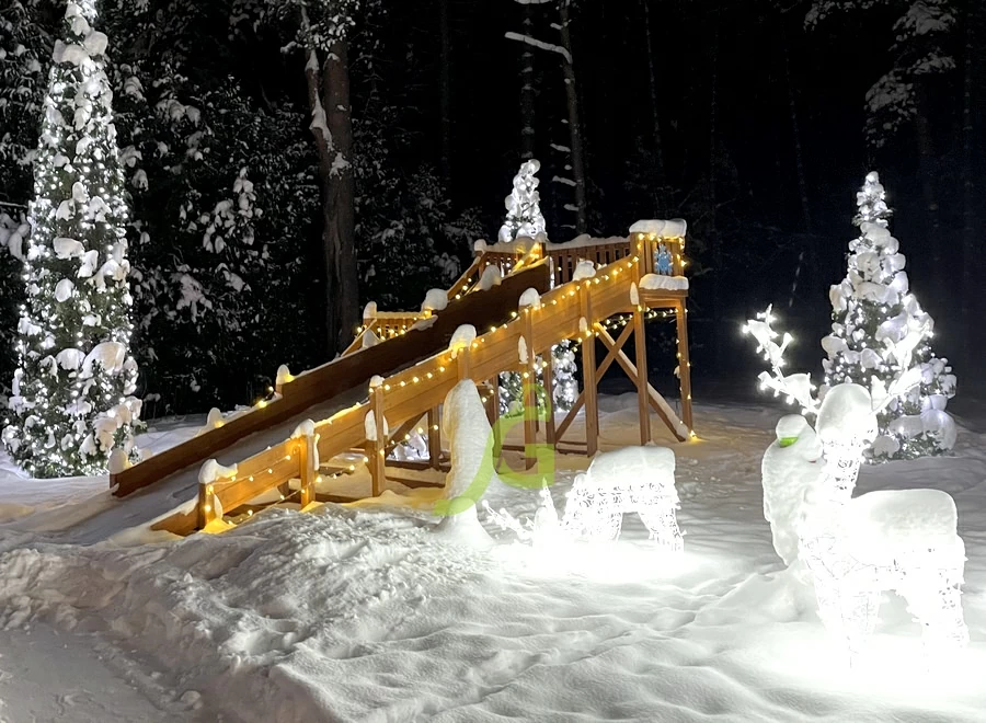 Зимняя горка "IgraGrad Snow Fox", скат 8 м, без окраски