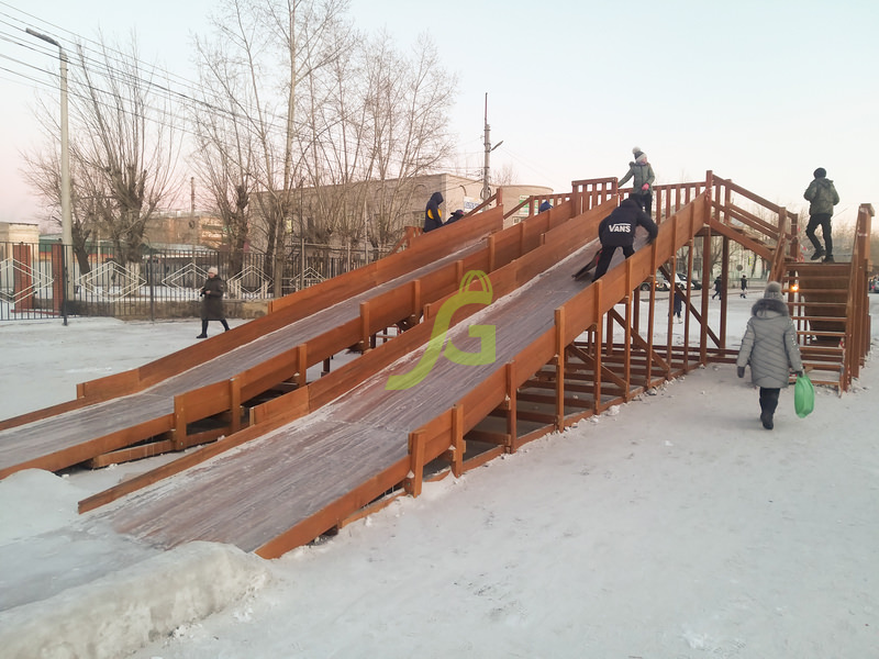 Зимняя горка "IgraGrad Snow Fox", 4 ската, без окраски