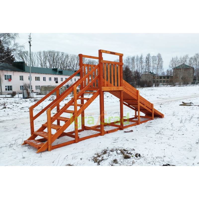 Зимняя горка IgraGrad SnowFox Start (без покрытия), скат 4 м