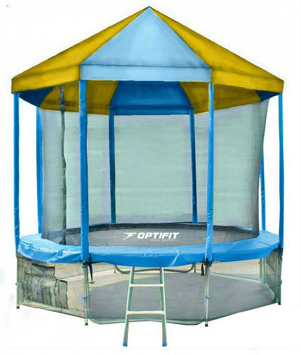 Батут OPTIFIT Like Blue 16ft 4,88 м с сине-желтой крышей
