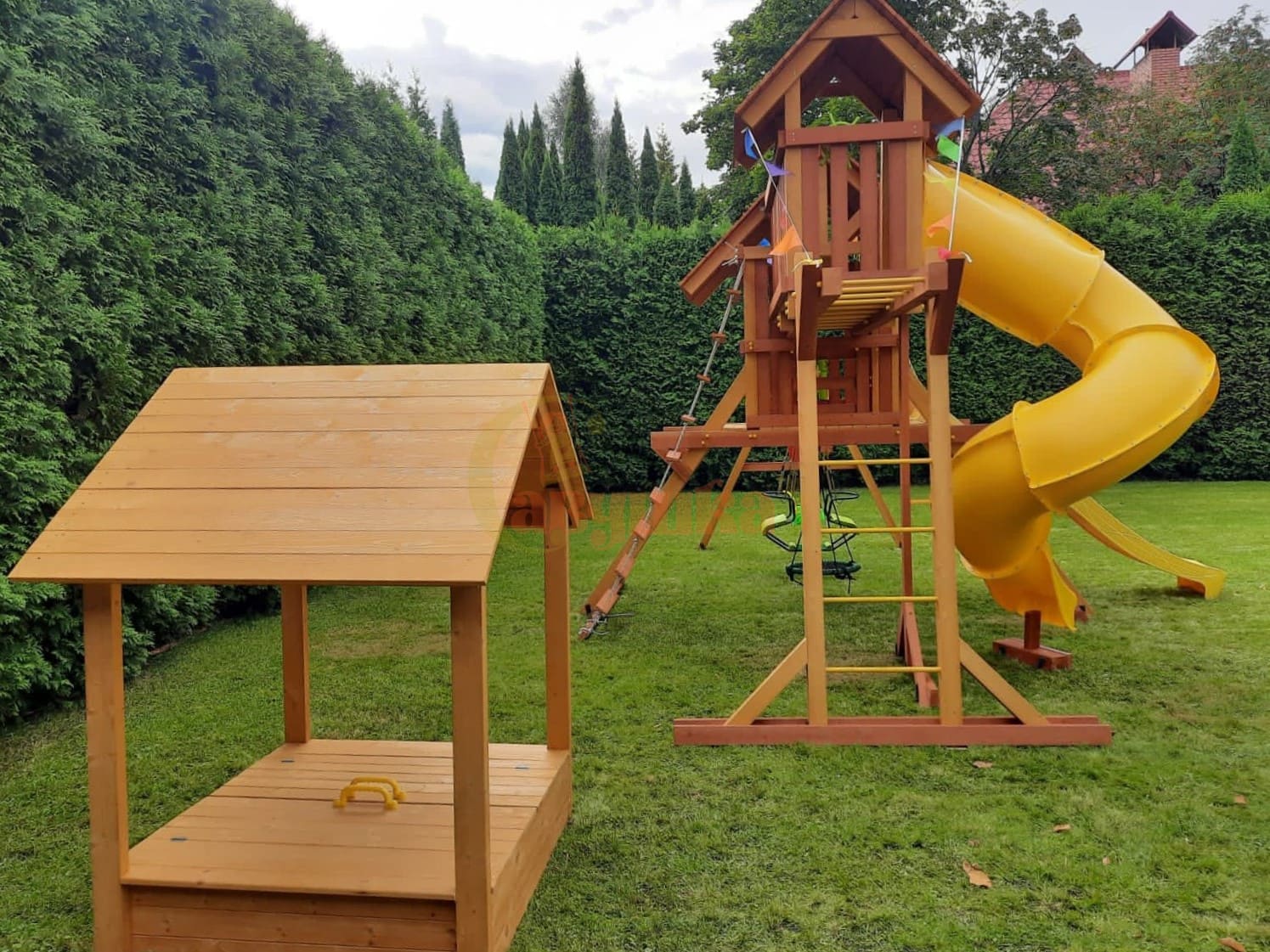 Детская деревянная игровая площадка Савушка Люкс 14