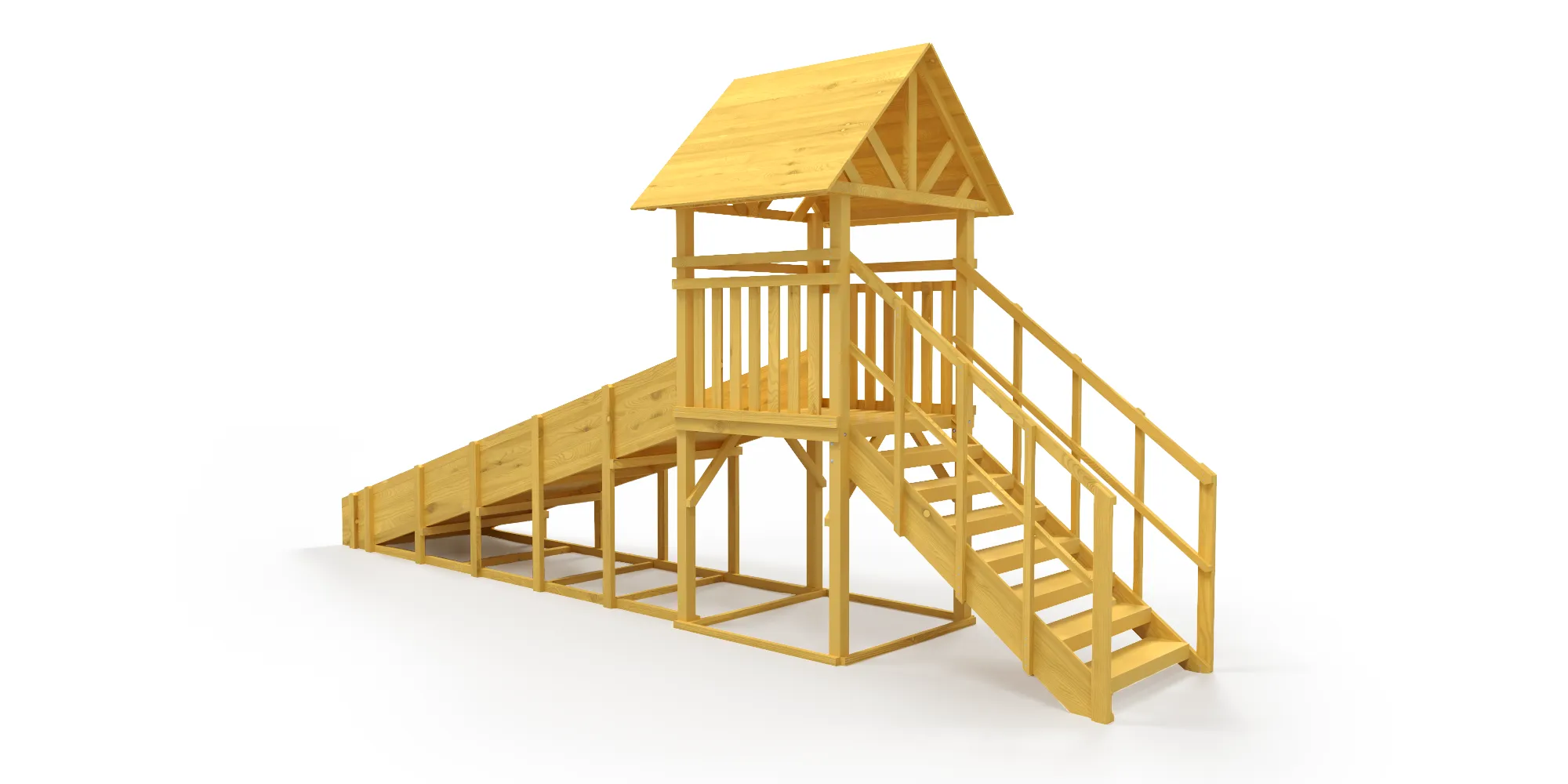 Зимняя горка Савушка Зима Wood 5/1 (ширина ската 1,25 м)