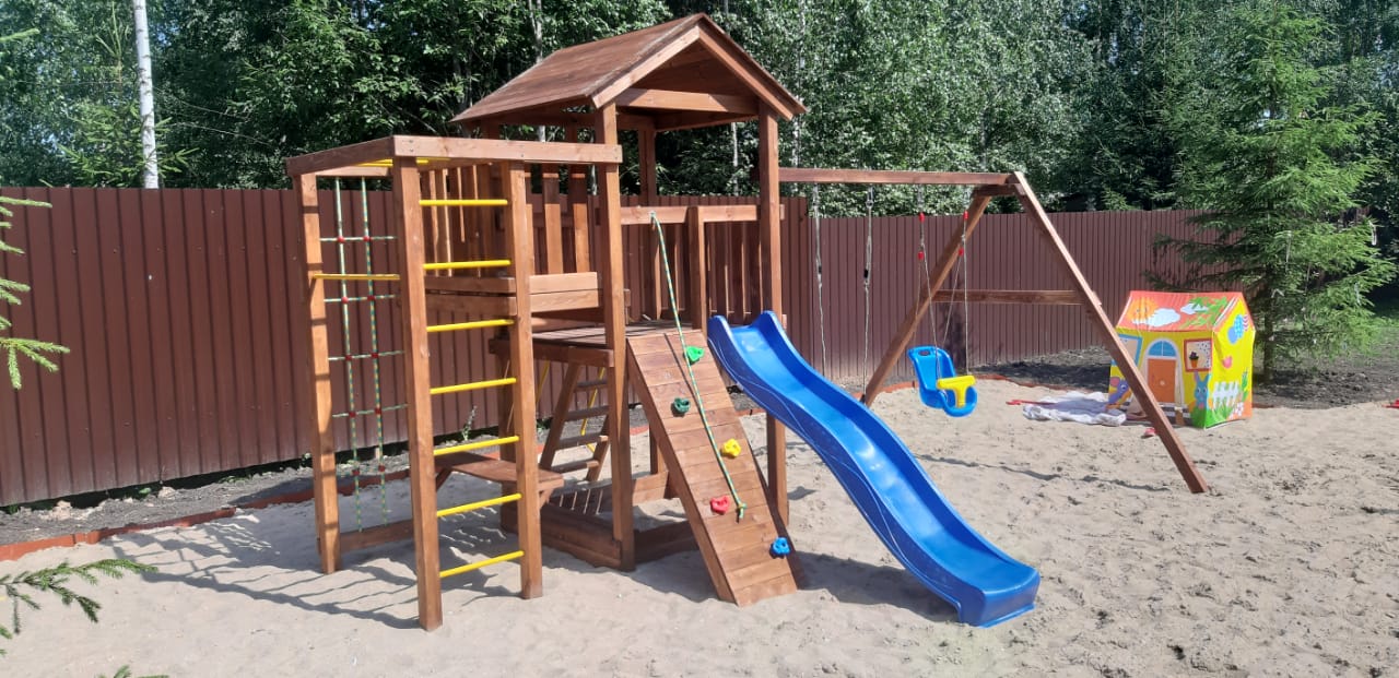 Детская игровая площадка Лео с гнездом (с покраской)