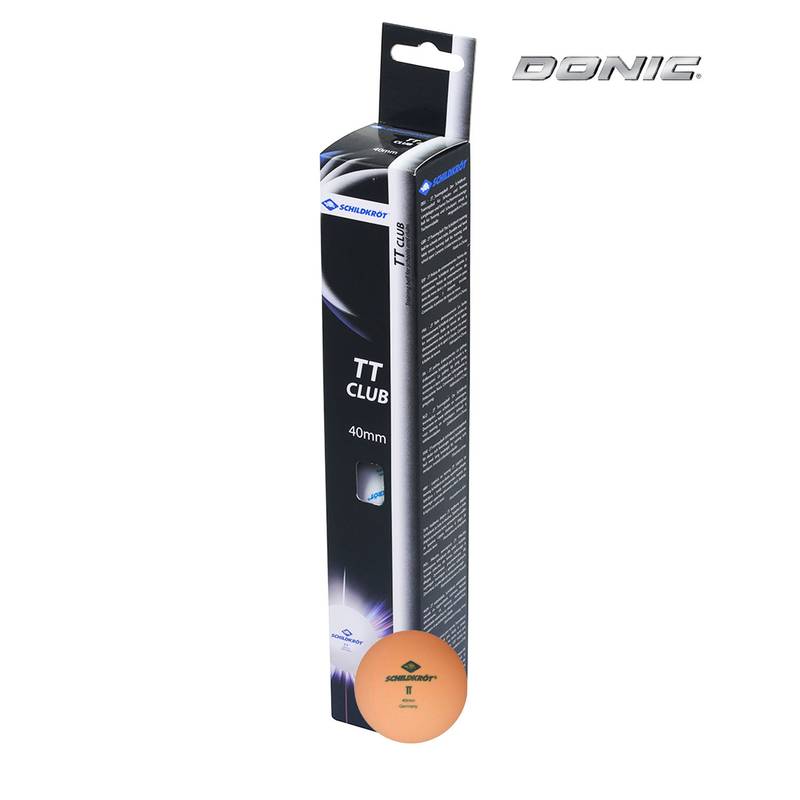 Мячики для настольного тенниса DONIC 2T-CLUB, 6 шт, оранжевый (618388)
