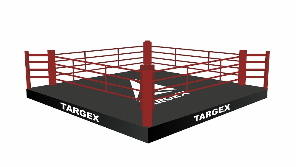 Ринг боксерский TARGEX на помосте высотой 0,3 м, размер 6х6