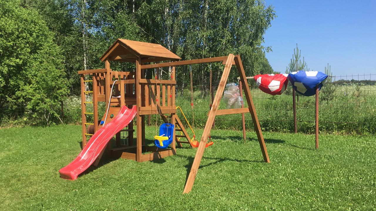Детская игровая площадка Лео с гнездом (с покраской)