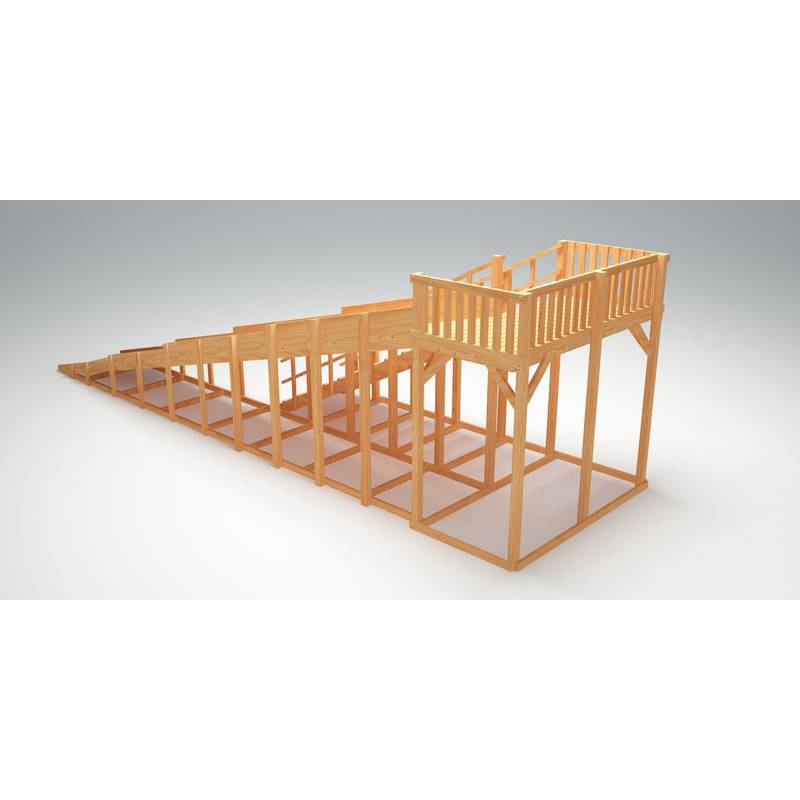 Зимняя деревянная игровая горка Савушка "Зима wood" - 8