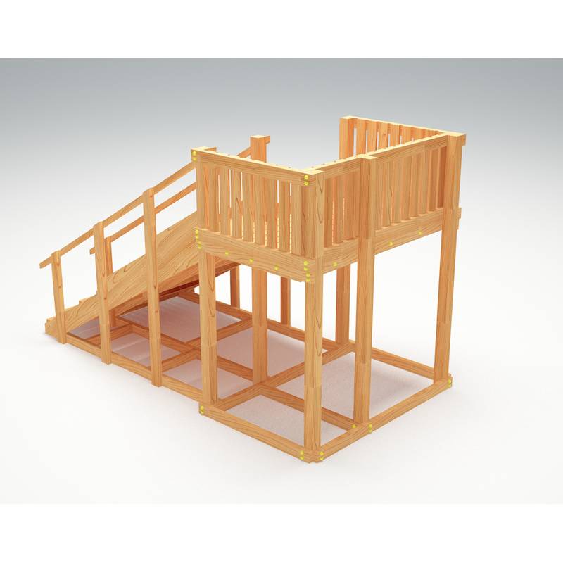 Зимняя деревянная игровая горка Савушка "Зима wood" - 3