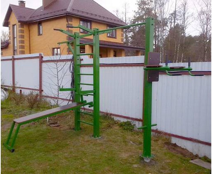 Уличный спортивный комплекс с турником и качелями УТК-021k (AK10 + качели)