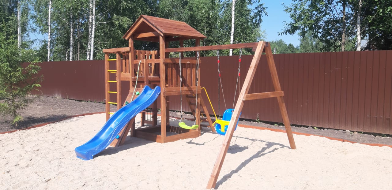 Детская игровая площадка Лео с гнездом (с покраской)