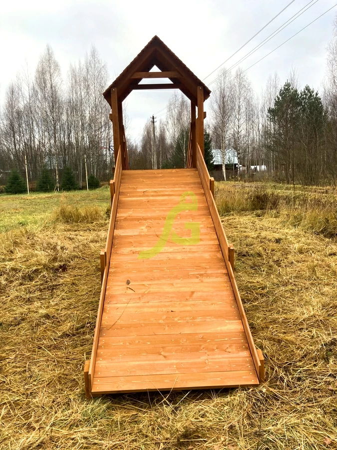 Зимняя горка IgraGrad SnowFox Start с крышей, скат 4 м