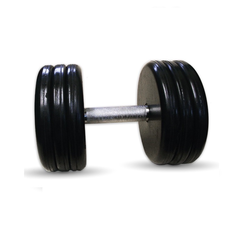 Гантель Barbell 28 кг неразборная классик с вращающейся ручкой хром