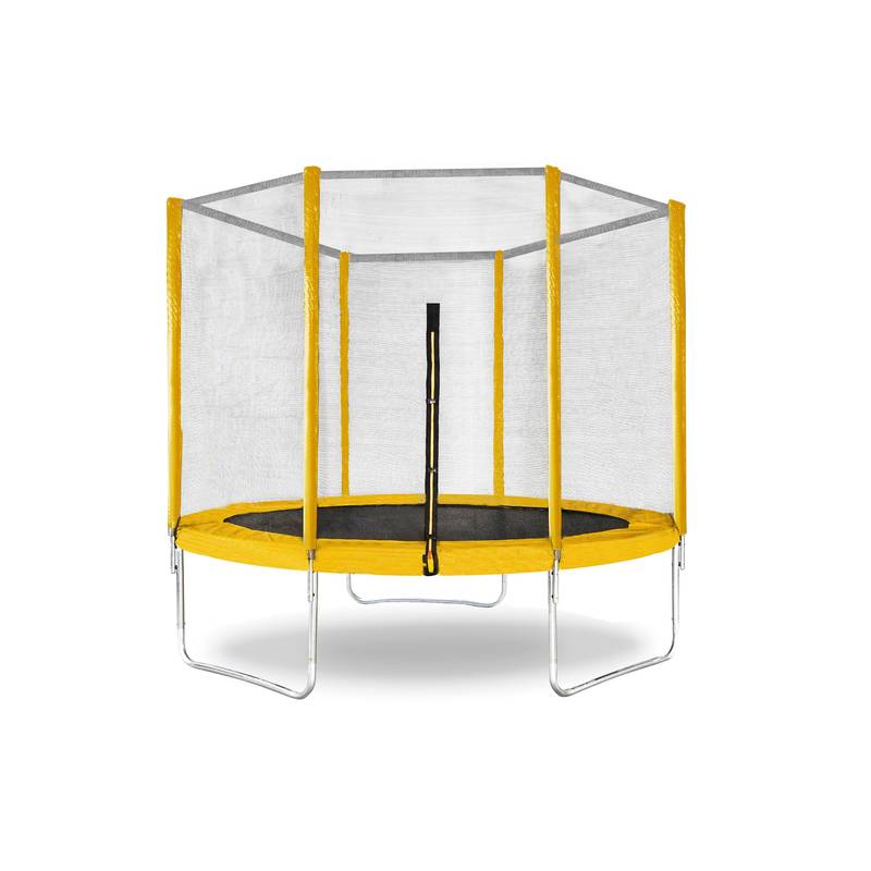 Батут с защитной сеткой "Trampoline 6" диаметр 1,8 м жёлтый