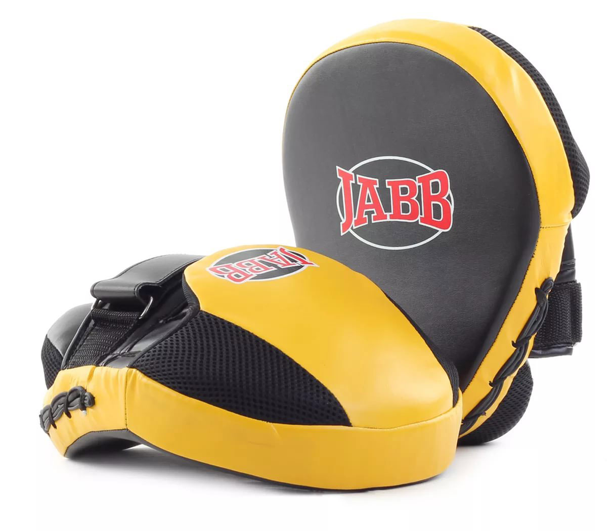 Лапа бокс.(пара) Jabb JE-2194 иск.кожа черный/желтый N/S