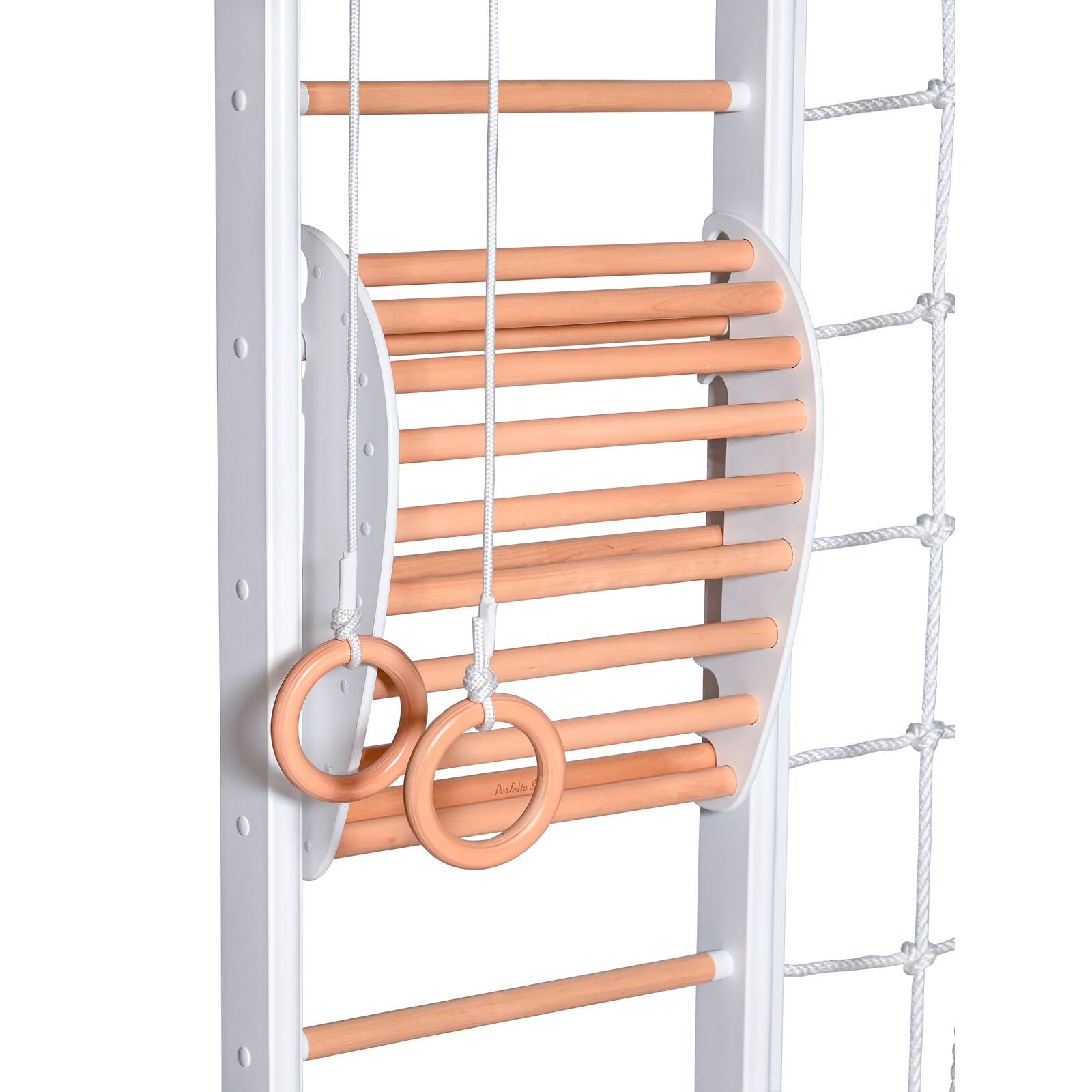 ДСК PERFETTO SPORT "Scala in legno con rete 1" bianco-naturale PS-128