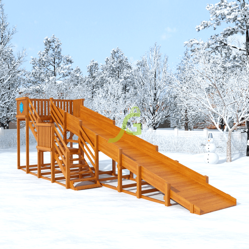 Зимняя горка "IgraGrad Snow Fox", скат 8 м, без окраски