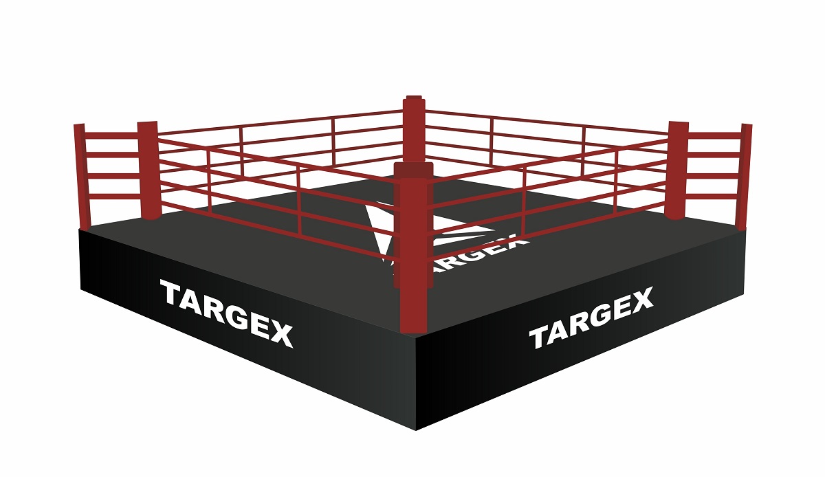 Ринг боксерский TARGEX на помосте высотой 1 м, размер 4х4