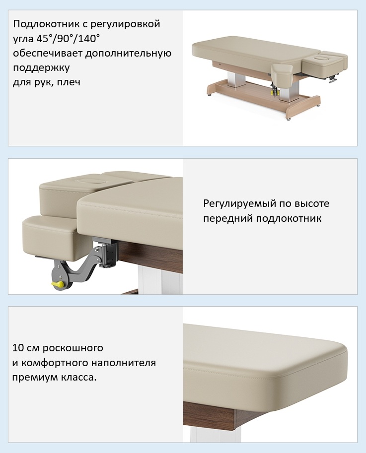 Электрический стационарный массажный стол Mizomed Union Salon