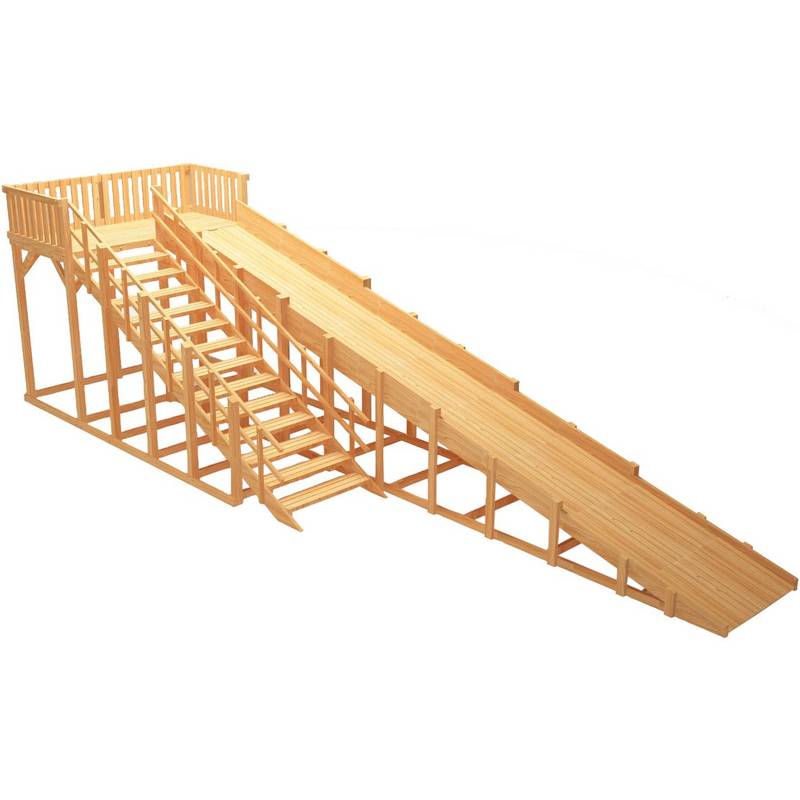 Зимняя деревянная игровая горка Савушка "Зима wood" - 8