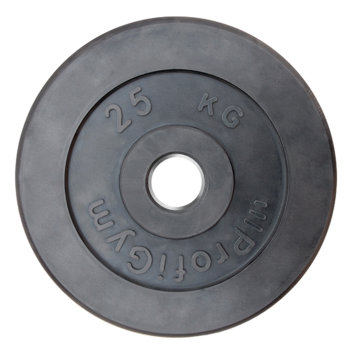Диск ProfiGym обрезиненный d 51 мм чёрный 25 кг