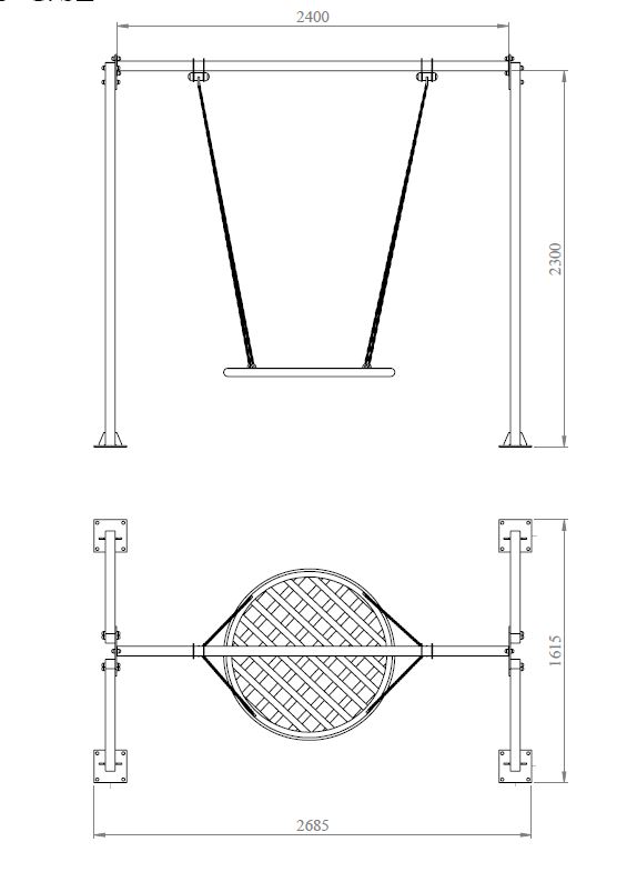 Качели АК  гнездо baby - grad 100 см K60G-BG100