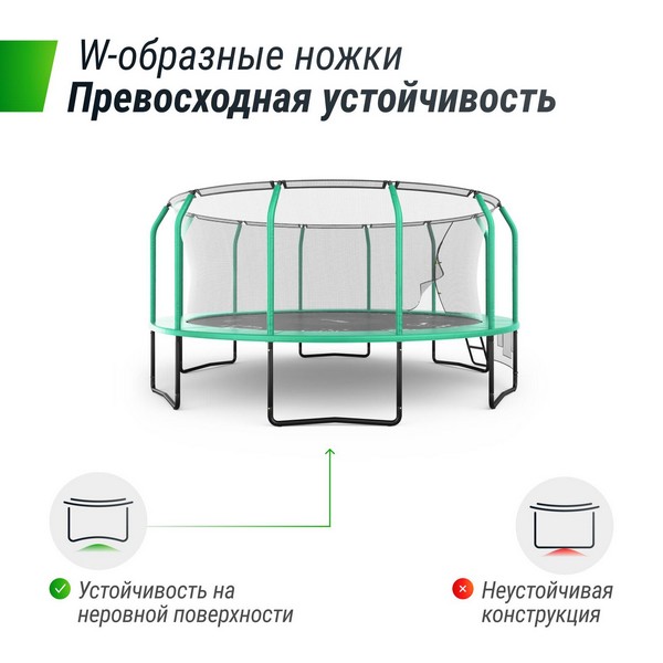 Батут UNIX line SUPREME GAME 16 ft (green)