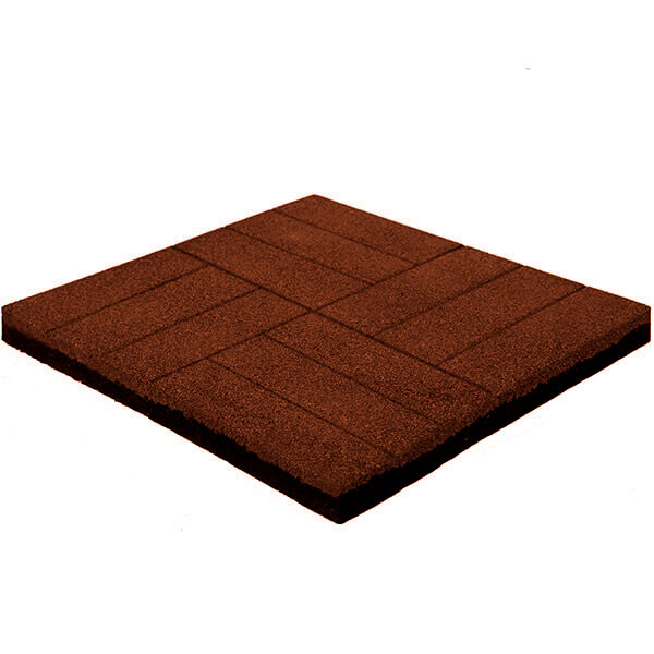 Резиновая плитка Comfort ЛАЙТ «Кирпич» 500х500x40 мм