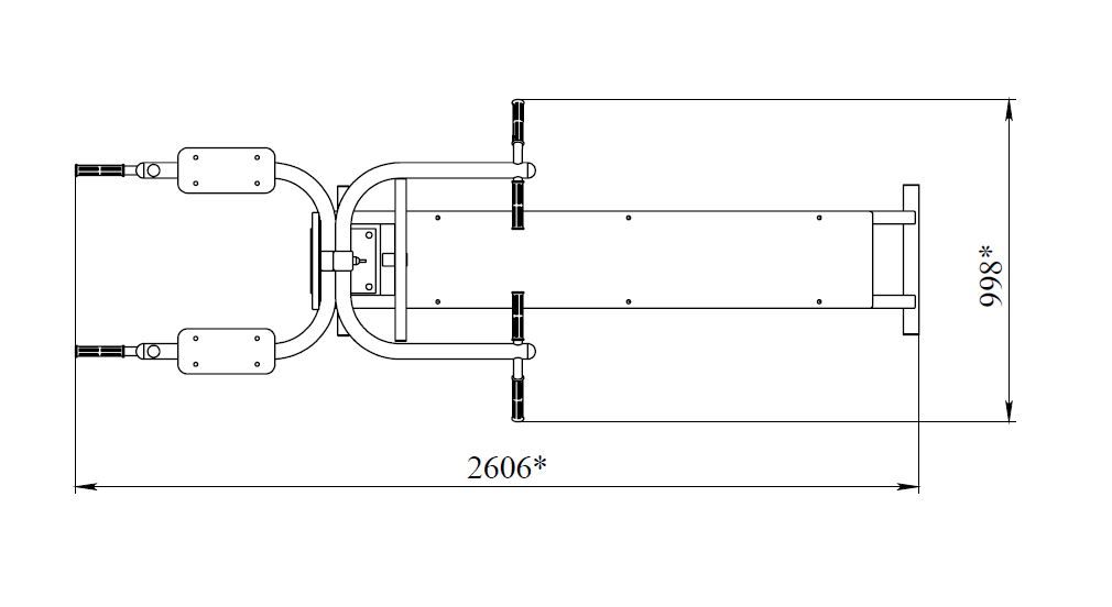 Уличный атлетический комплекс УТК-022 (AK12) 100х100 мм (турник, брусья, доска для пресса)