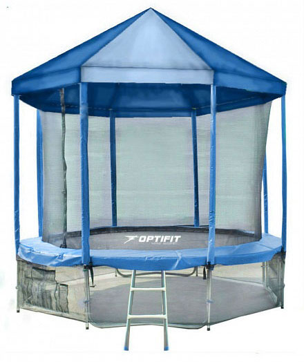 Батут OPTIFIT Like Blue 14ft 4,27 м с синей крышей