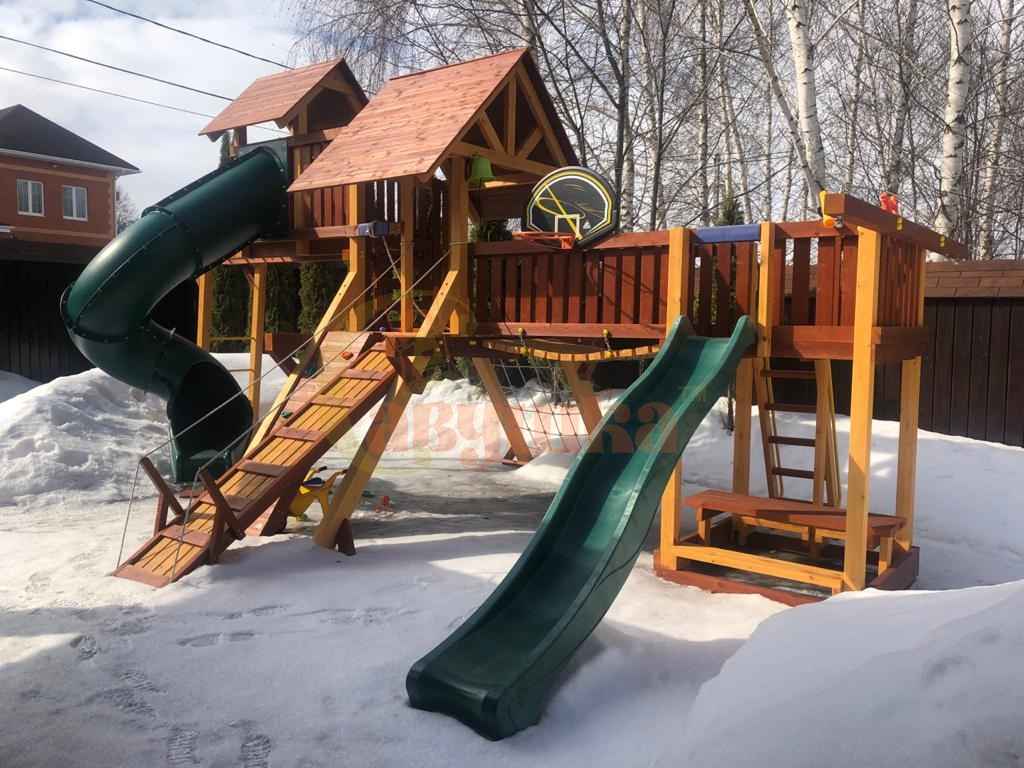 Детская деревянная игровая площадка Савушка Люкс 15