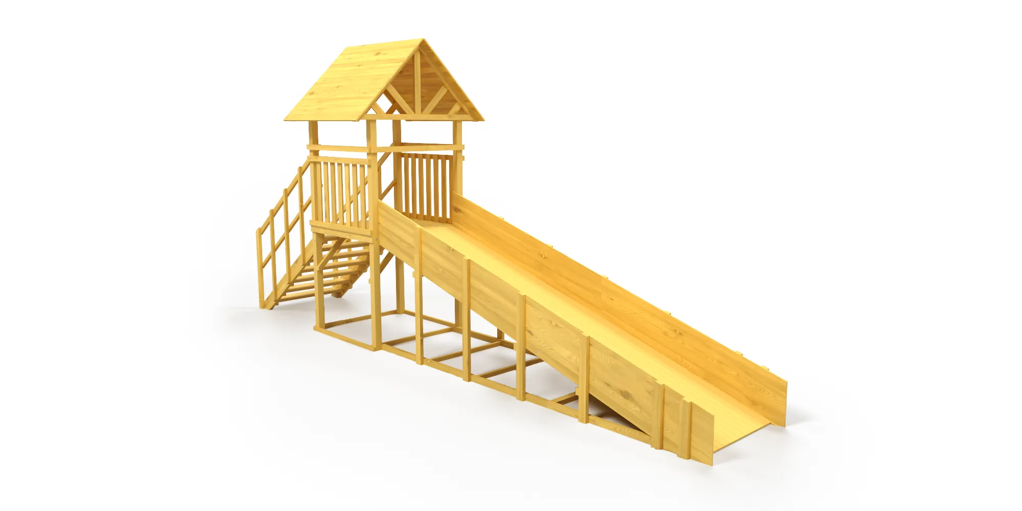 Зимняя горка Савушка Зима Wood 5/1 (ширина ската 1,25 м)