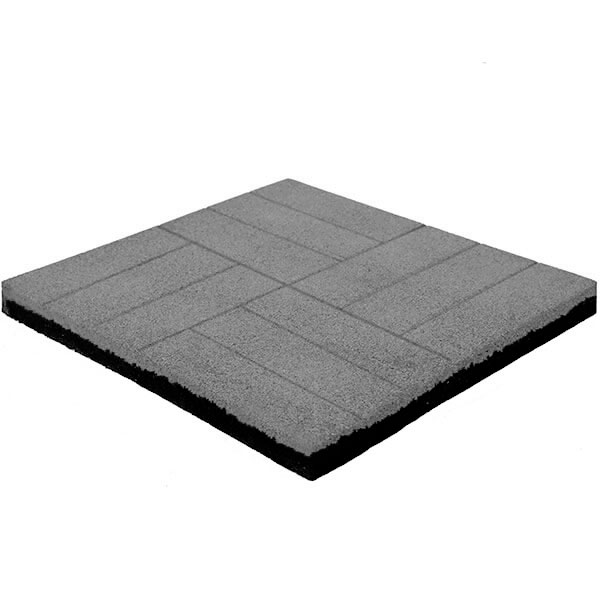 Резиновая плитка Comfort ЛАЙТ «Кирпич» 500х500x40 мм