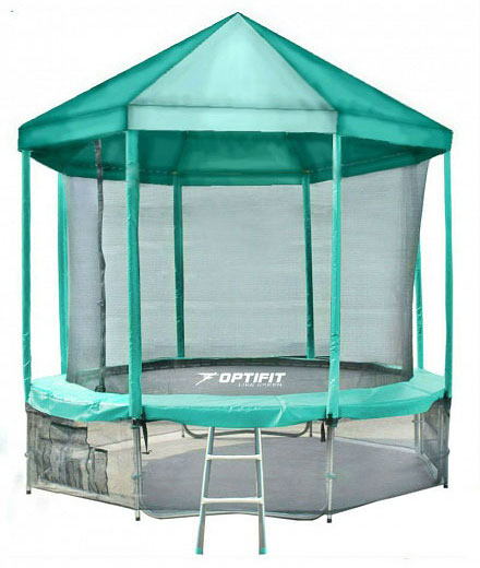 Батут OPTIFIT Like Green 12ft 3,66 м с зеленой крышей
