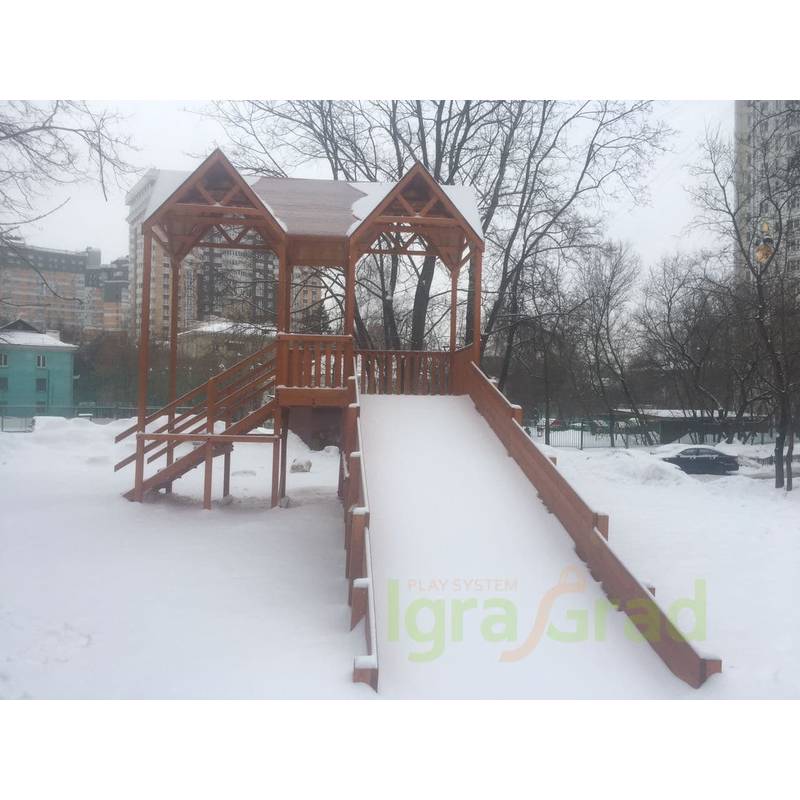 Зимняя горка IgraGrad Snow Fox Макси, скат 10 м