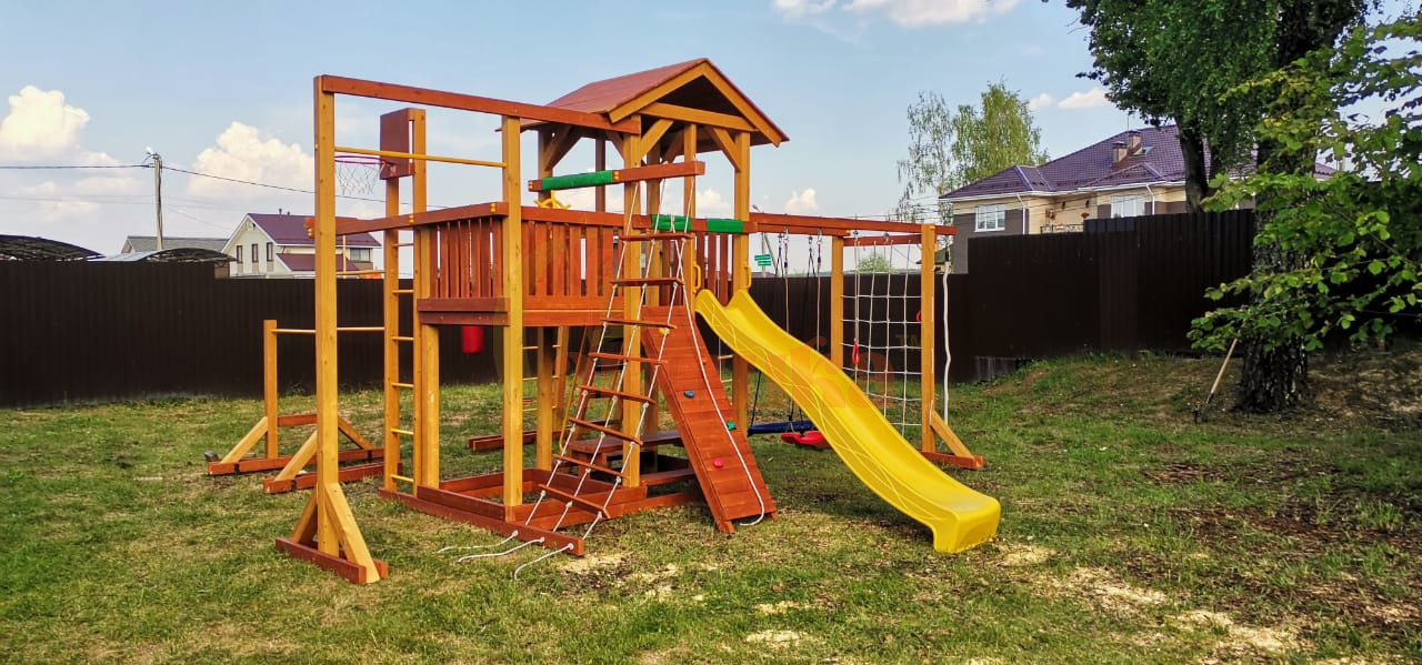 Детская деревянная игровая площадка Савушка 19 Семейная