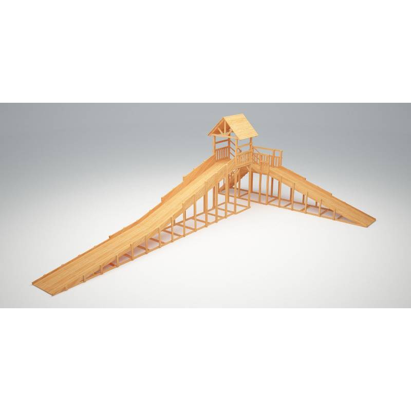 Зимняя деревянная игровая горка Савушка "Зима wood" - 10